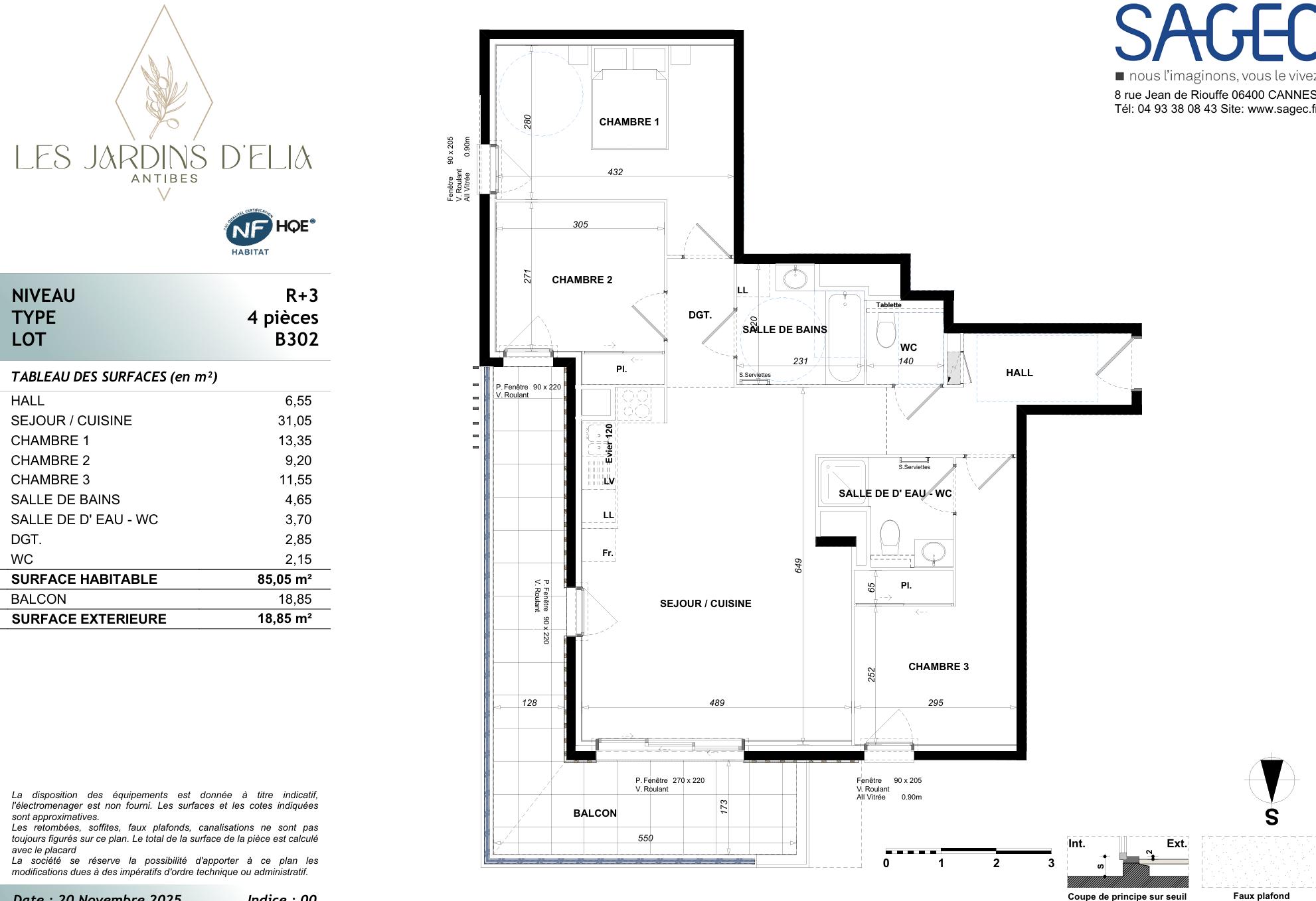 Appartement 4 pièces 85 m² · à Antibes · 85 m² · 534 000 €