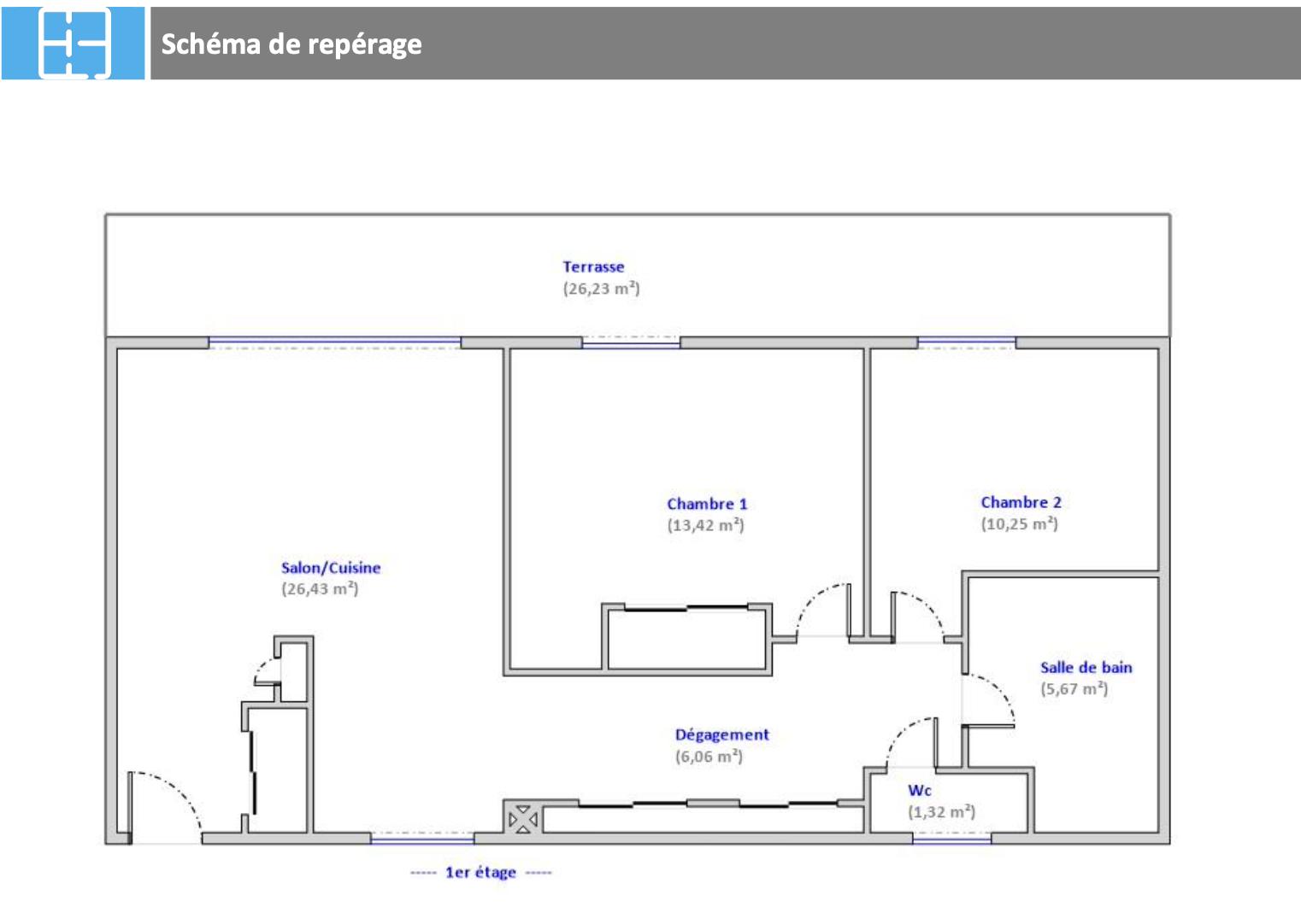 Appartement 3 pièces 63 m² · à Mauguio · 63,2 m² · 235 000 €