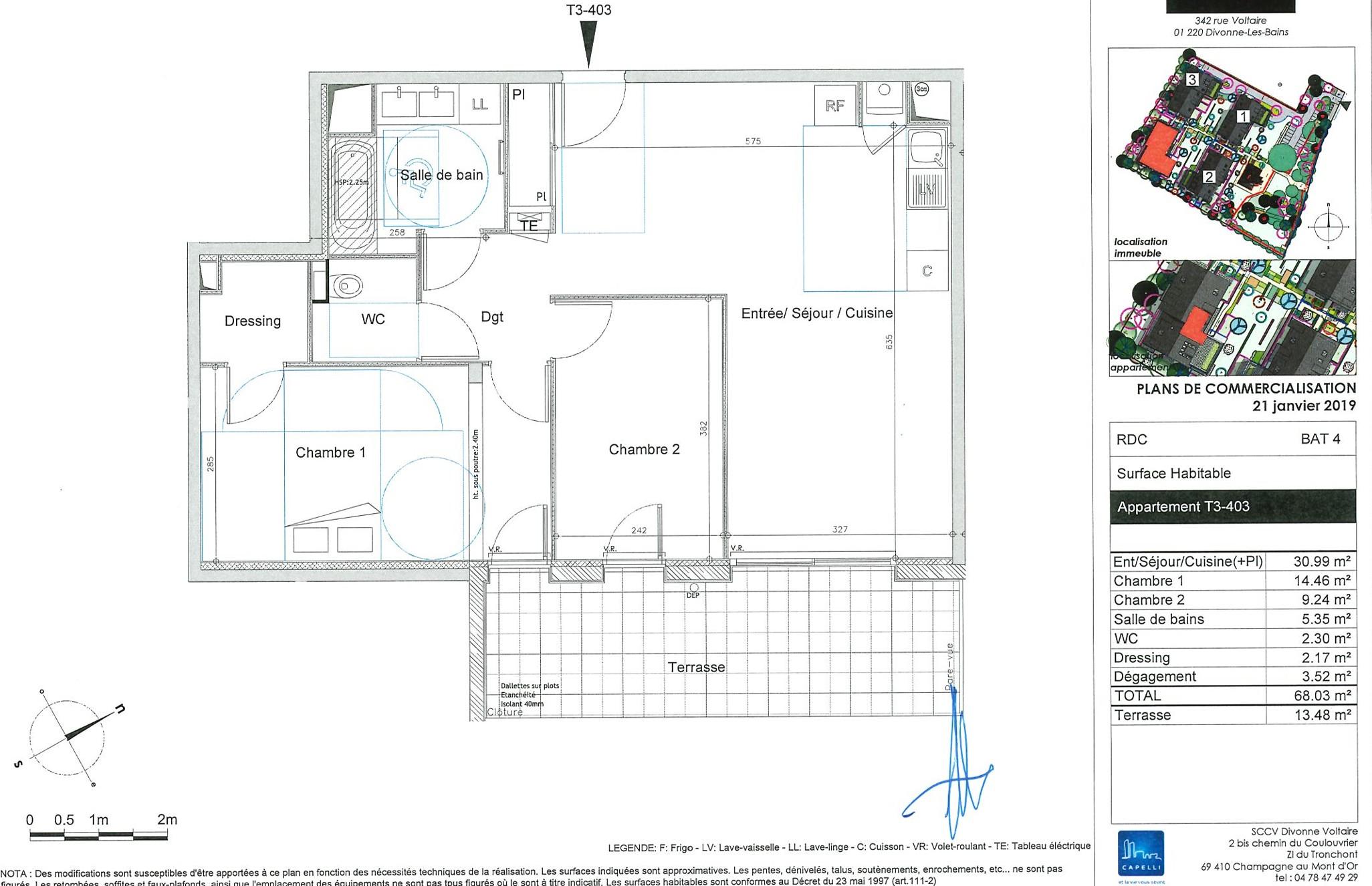 Appartement 3 pièces 68 m² · à Divonne-les-Bains · 68 m² · 461 000 €