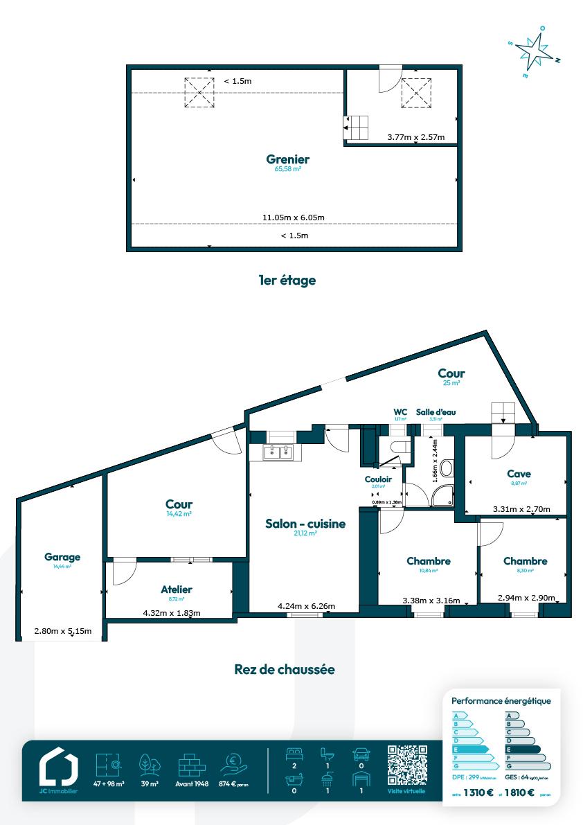 Maison 3 pièces 47 m² · à Nemours · 47 m² · 179 000 €