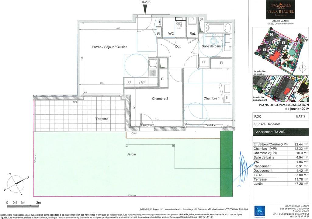 Appartement 3 pièces 57 m² · à Divonne-les-Bains · 57 m² · 428 000 €