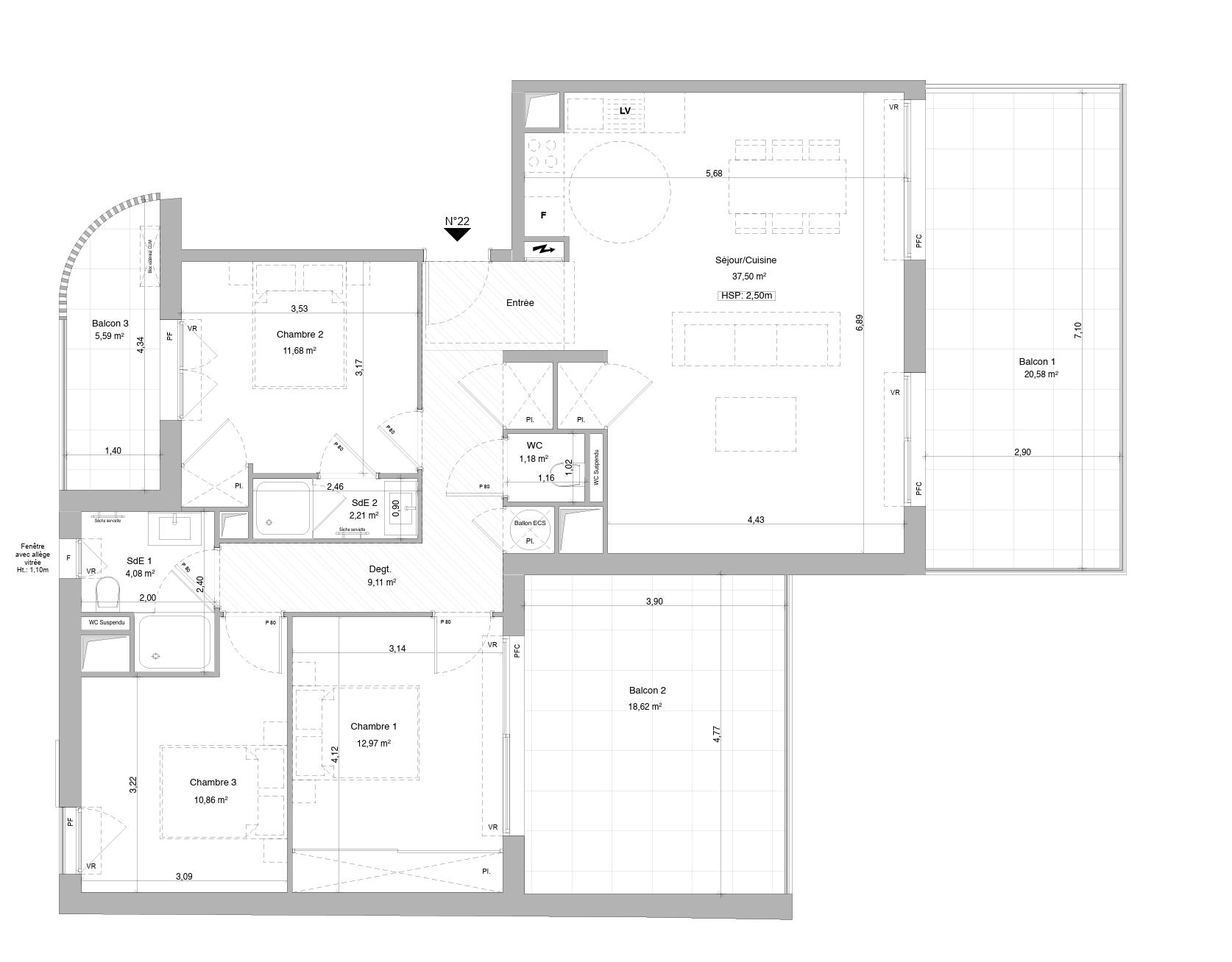 Appartement 4 pièces 90 m² · à Cannes · 90 m² · 760 000 €