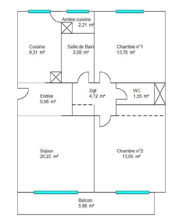 Appartement 3 pièces 73 m² · à Saint-Nazaire · 73,5 m² · 236 250 €
