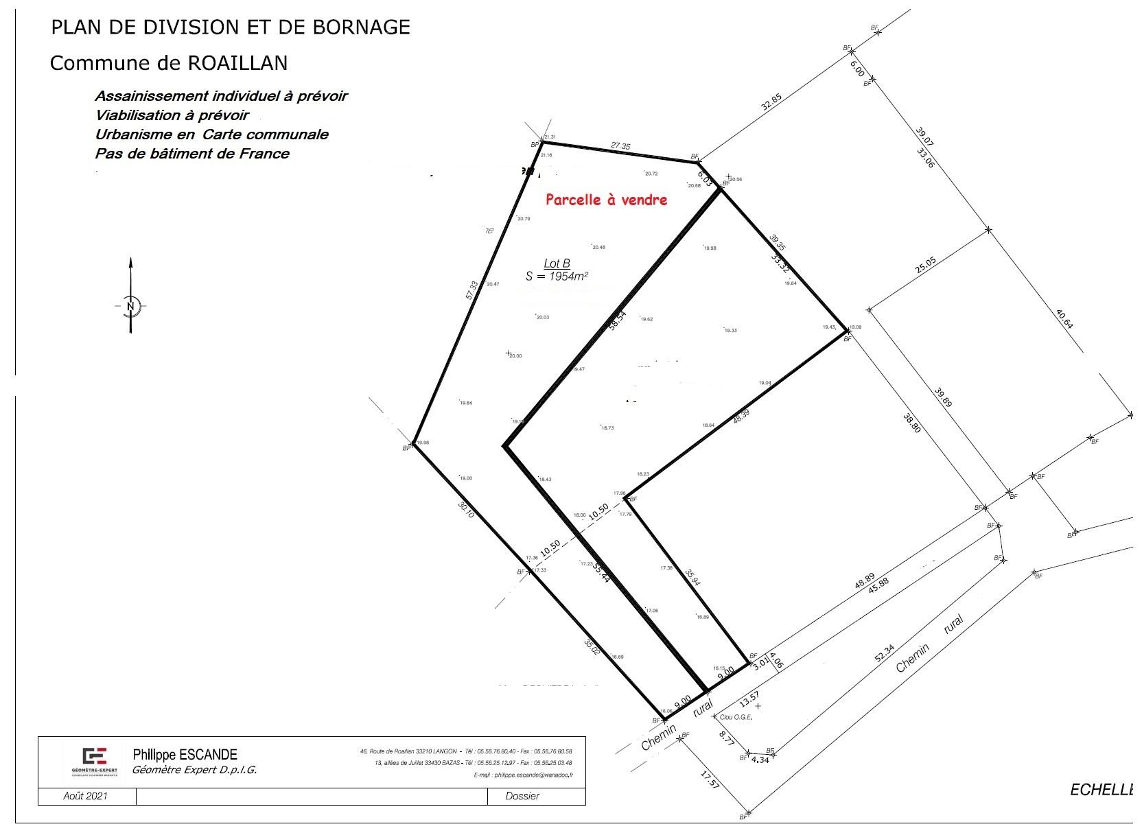 Terrain à Roaillan (33210) - Roaillan · 85 000 €