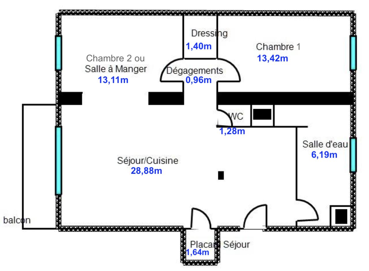 Appartement 3 pièces 68 m² · à Les Pavillons-sous-Bois · 68 m² · 219 900 €