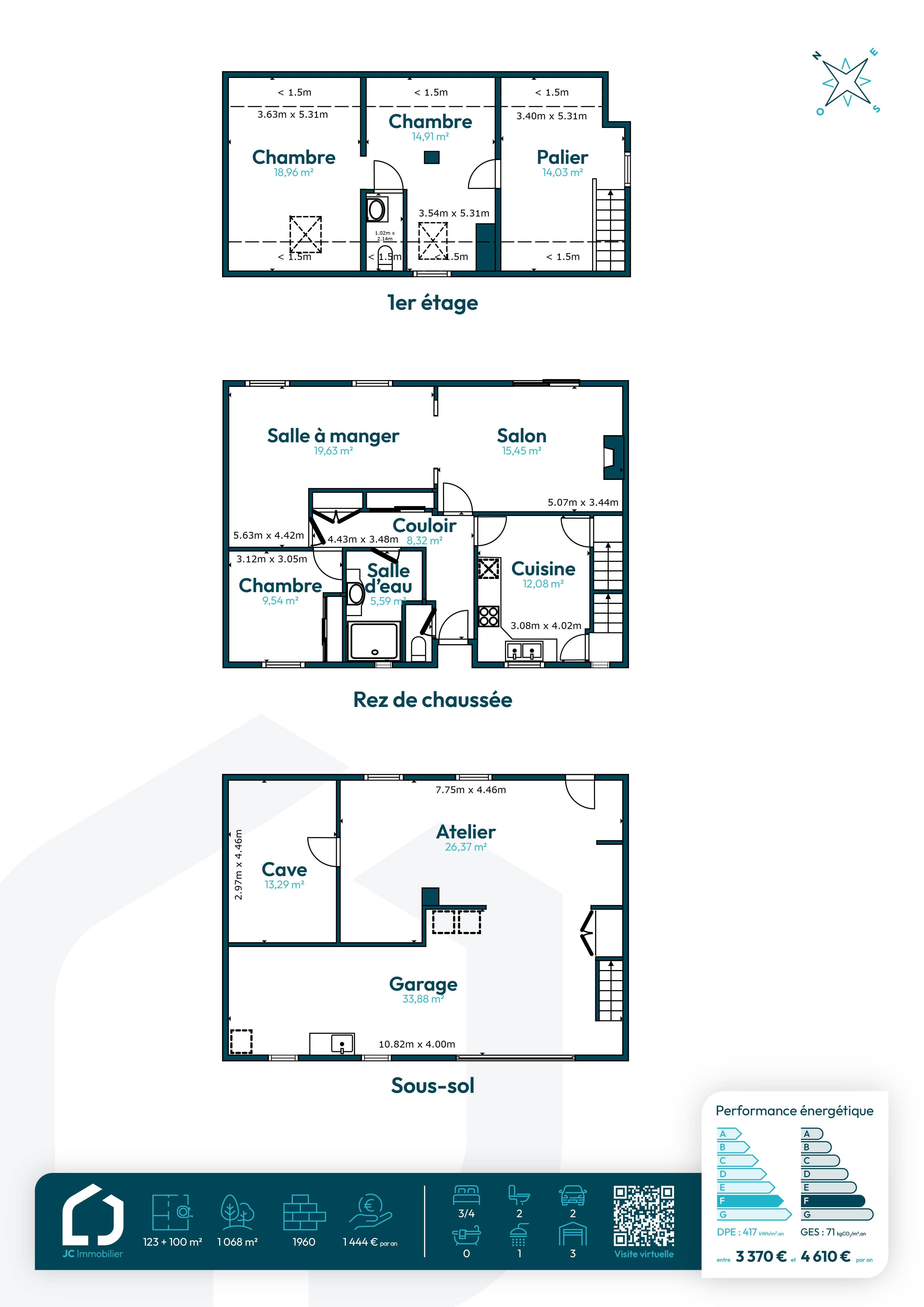 Maison 6 pièces 123 m² · à Villiers-sous-Grez · 123 m² · 225 000 €