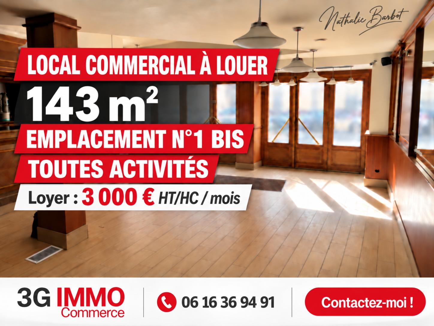 Local commercial 143 m² · à Reims · 143 m² · 3 000 €/mois