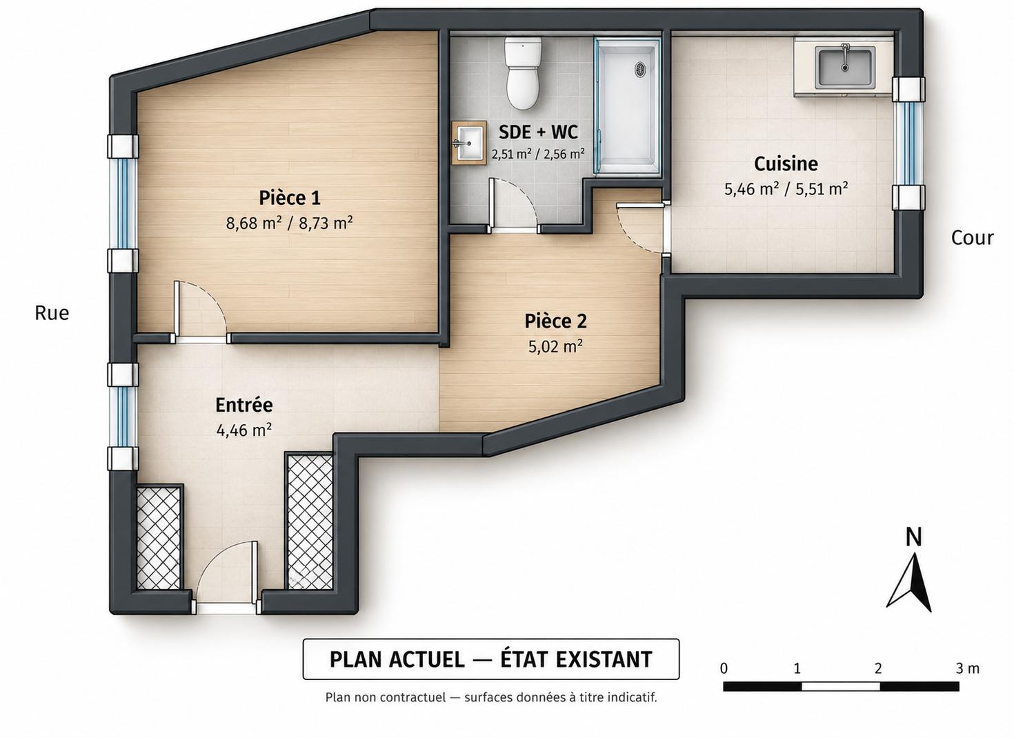 Local commercial 2 pièces 26 m² · à Paris · 26,1 m² · 250 000 €