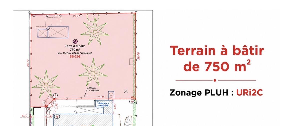 Terrain 750 m² · à Décines-Charpieu · 750 m² · 260 000 €