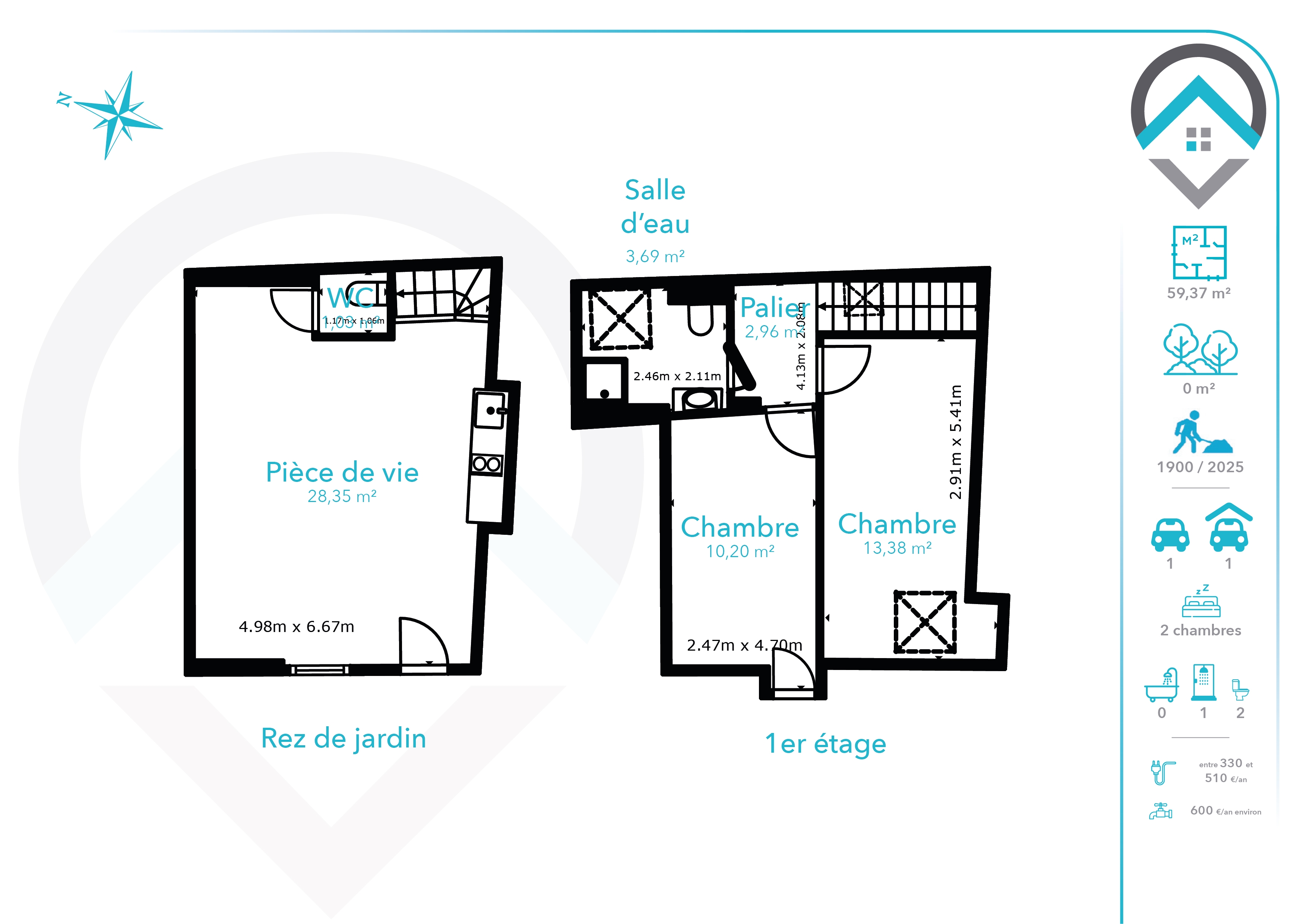 Maison 4 pièces 56 m² · à Réau · 56,5 m² · 180 000 €