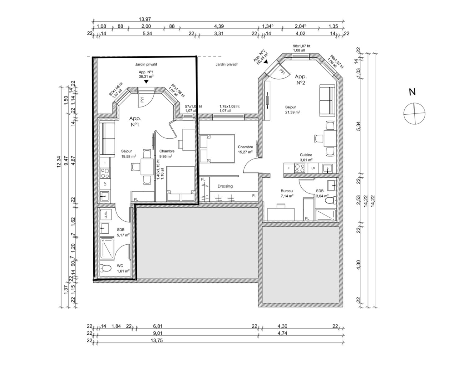 Appartement 2 pièces 39 m² · à Rouen · 39 m² · 89 000 €
