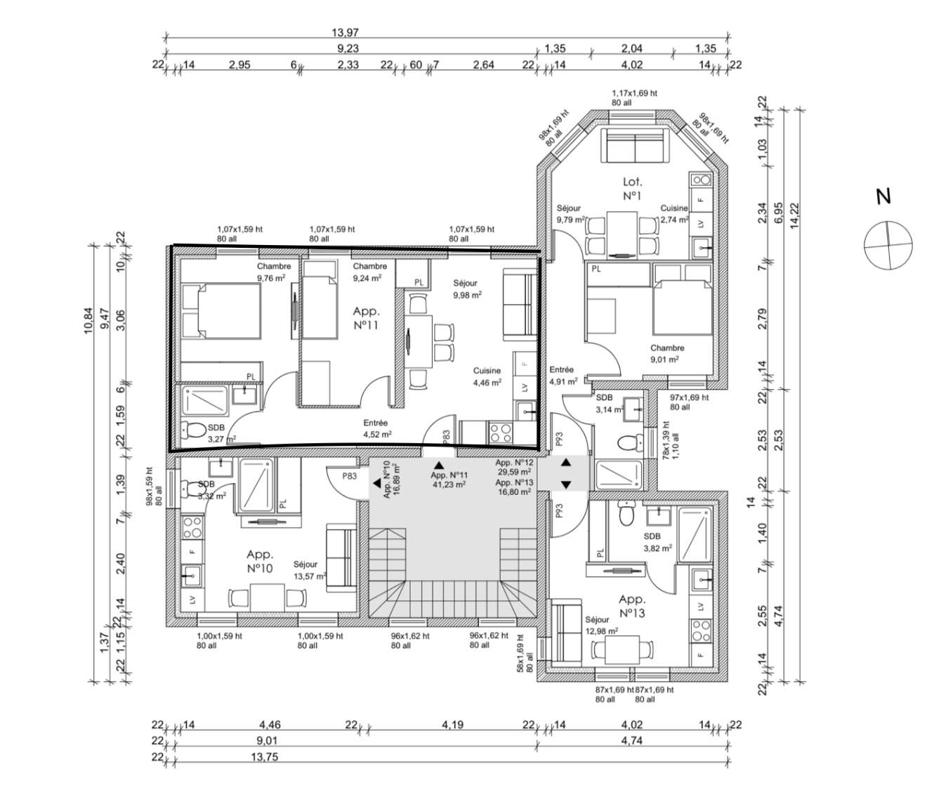 Appartement 3 pièces 42 m² · à Rouen · 42 m² · 104 900 €
